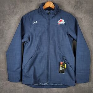 Colorado Avalanche Under Armour Barrage Softshell Jacket Womens Small Blue‎ NEW